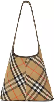 Маленькая бежевая сумка через плечо в клетку Burberry