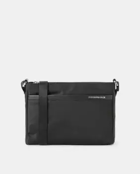 Маленькая блестящая нейлоновая сумка через плечо Mandarina Duck, черный