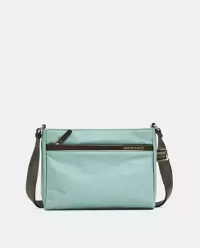 Маленькая блестящая нейлоновая сумка через плечо Mandarina Duck, зеленый