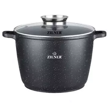 Маленькая большая кастрюля для супа! 6,2 л, диаметр 24 см, высота 16 см, антипригарное покрытие, кастрюля с крышкой, универсальная кастрюля, все виды плит ZL7009 Zilner