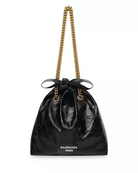 Маленькая большая сумка Crush Balenciaga, цвет Black
