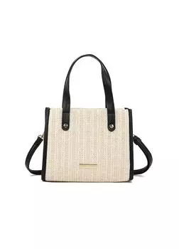 Маленькая большая сумка из рафии KOKO COUTURE, черный