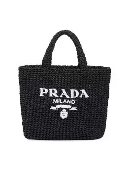 Сумка из рафии Prada, черный