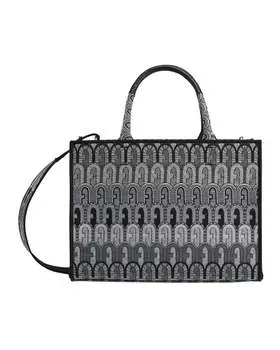 Маленькая большая сумка Opportunity из черного денима Toni Furla
