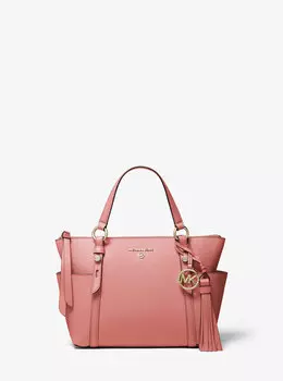 Маленькая большая сумка Sullivan из сафьяновой кожи с молнией сверху Michael Kors, черный