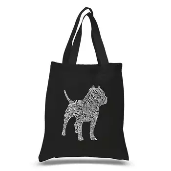 Маленькая большая сумка Word Art - Pitbull LA Pop Art, черный