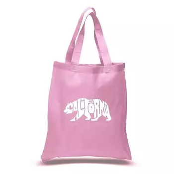 Маленькая большая сумка Word Art - Калифорнийский медведь LA Pop Art, розовый