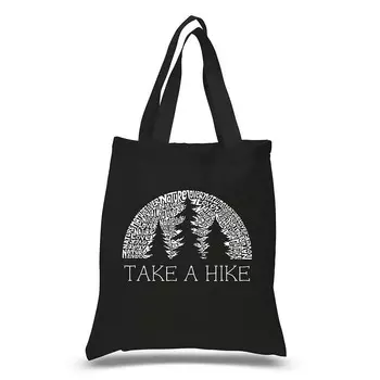 Маленькая большая сумка Word Art - Любитель природы LA Pop Art, черный