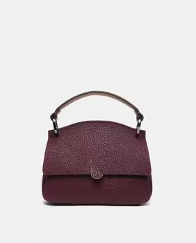 Маленькая бордовая сумочка с клапаном и съемным ремнем через плечо Abbacino, бордо