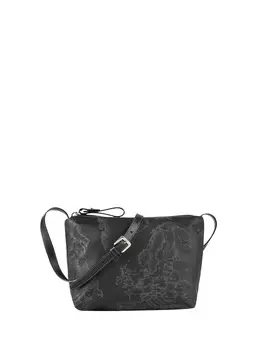 Маленькая черная мягкая сумка через плечо geo Alviero Martini