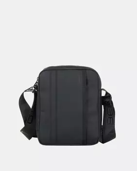 Маленькая черная нейлоновая сумка через плечо с задним карманом Liberto, черный