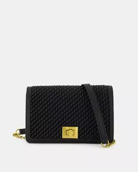 Маленькая черная сумка через плечо с клапаном Tintoretto, черный