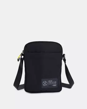 Маленькая черная сумка через плечо с передним карманом и застежкой-молнией Munich, черный