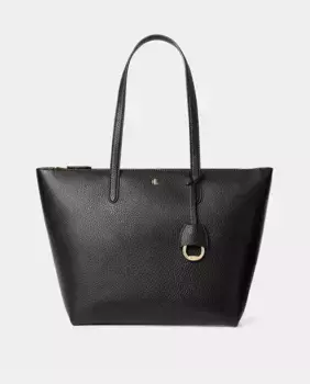 Маленькая черная сумка для покупок с внутренним карманом Lauren Ralph Lauren, черный