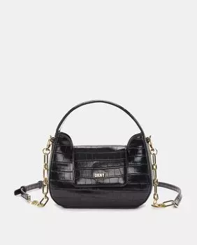 Маленькая черная сумка-тоут Arden со съемным ремнем через плечо DKNY, черный