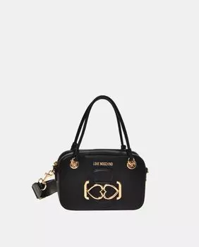 Маленькая черная сумочка со съемным ремнем через плечо Love Moschino, черный