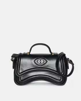 Маленькая черная сумочка со съемным ремнем через плечо Motivi, черный