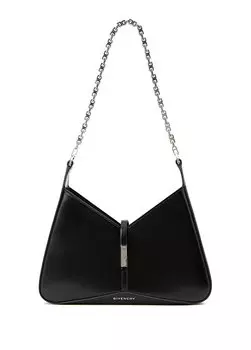 Маленькая черная женская кожаная сумка через плечо с вырезами Givenchy