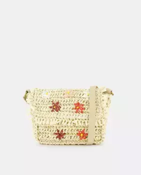 Маленькая цветочная сумка через плечо для девочки Kids El Corte Ingls, бежевый