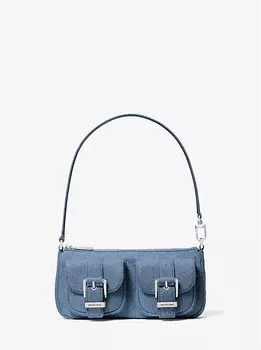 Маленькая джинсовая сумочка Zoe Michael Kors, синий