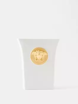 Маленькая фарфоровая ваза medusa head Versace, белый