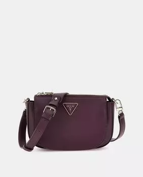 Маленькая фиолетовая гладкая сумка через плечо Brynlee на молнии Guess, фиолетовый