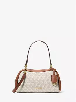 Маленькая фирменная сумка через плечо с логотипом Cecily Michael Kors, бежевый