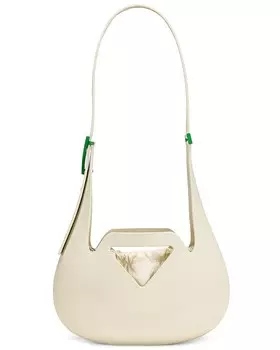 Маленькая формованная сумка через плечо Bottega Veneta, цвет White & Parakeet