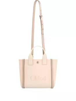 Маленькая холщовая сумка-тоут с тисненым логотипом Carry CHLO