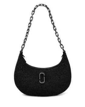 Маленькая изогнутая сумка со стразами MARC JACOBS, цвет Black