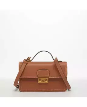 Маленькая коричневая кожаная сумка через плечо Small Crossbody Purse, стильная женская сумочка SUSU