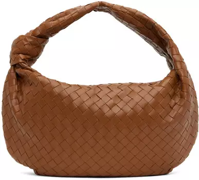 Маленькая коричневая сумка Jodie Bottega Veneta, цвет Wood/Gold