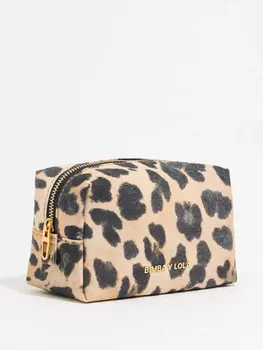 Маленькая косметичка Bimba y Lola с леопардовым принтом, нейтральный