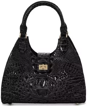 Маленькая кожаная сумка Adrian Melbourne Brahmin, черный