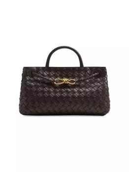 Маленькая кожаная сумка Andiamo Intrecciato с ручкой сверху Bottega Veneta