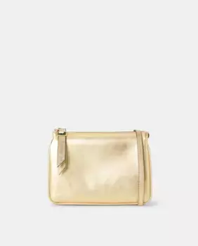 Маленькая кожаная сумка-бандо с съемной ручкой Latouche, цвет 390 Oro