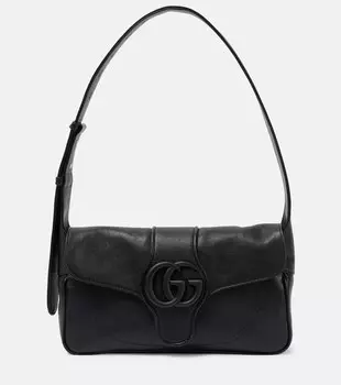 Маленькая кожаная сумка через плечо aphrodite Gucci, черный