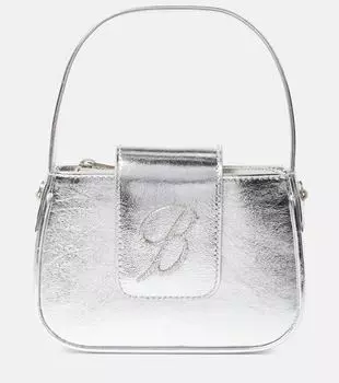 Маленькая кожаная сумка через плечо b bag Blumarine, серебро