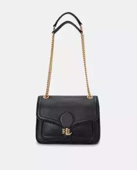Маленькая кожаная сумка через плечо Bradley с ручкой-цепочкой Lauren Ralph Lauren, черный