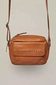 Маленькая кожаная сумка через плечо 'Brianne' Moshulu, коричневый