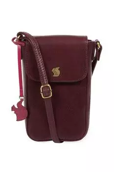 Маленькая кожаная сумка через плечо 'Buzz' Conkca London, фиолетовый