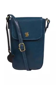 Маленькая кожаная сумка через плечо 'Buzz' Conkca London, синий