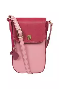 Маленькая кожаная сумка через плечо 'Buzz' Conkca London, розовый
