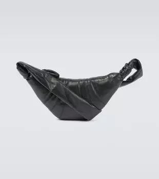 Маленькая кожаная сумка через плечо Croissant Lemaire, черный