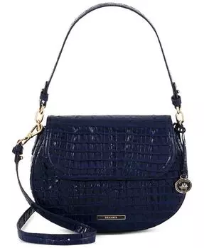 Маленькая кожаная сумка через плечо Cynthia Leontyne Brahmin, синий