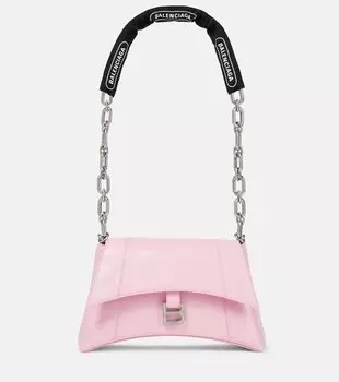 Маленькая кожаная сумка через плечо downtown Balenciaga, розовый