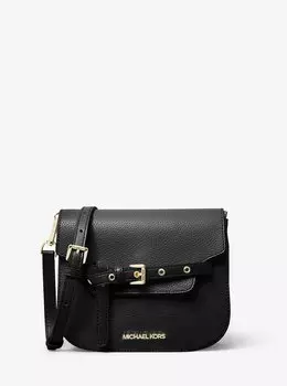 Маленькая кожаная сумка через плечо Emilia Michael Kors, черный