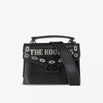 Маленькая кожаная сумка через плечо emily с декором The Kooples, черный