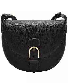 Маленькая кожаная сумка через плечо Everleigh с клапаном Fossil, коричневый