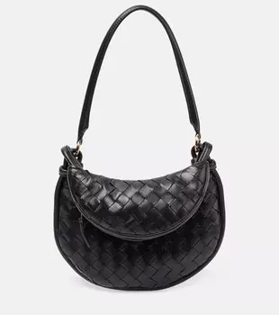 Маленькая кожаная сумка через плечо gemelli Bottega Veneta, черный